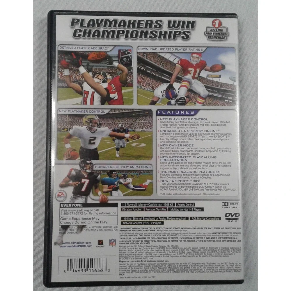 Madden 2004 - Sony Playstation 2 (PS2) Video Game